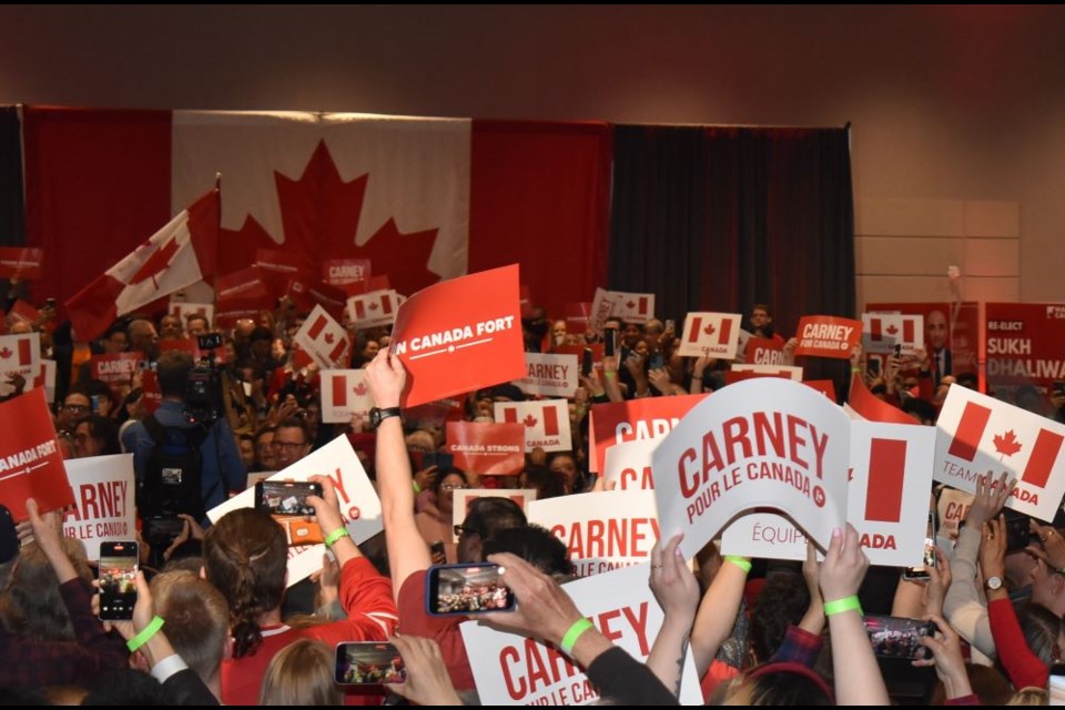 A Liberal election rally was held at the Sheraton Hotel in Richmond.