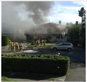 Around 8 fire trucks and 27 firefighters were at the scene of a blaze in south Richmond