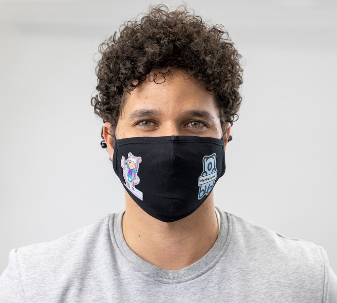 Support local communities by purchasing bear face masks. 