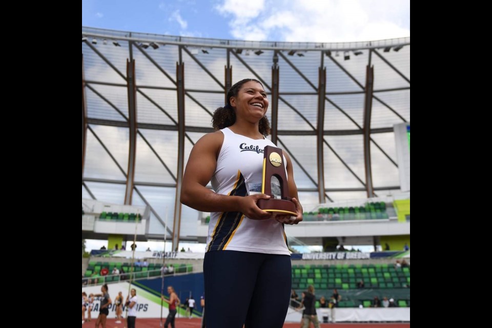 McMath secondary and Kajaks alumnus Camryn Rogers won her second, consecutive NCAA hammer throw title, breaking the record twice in the process