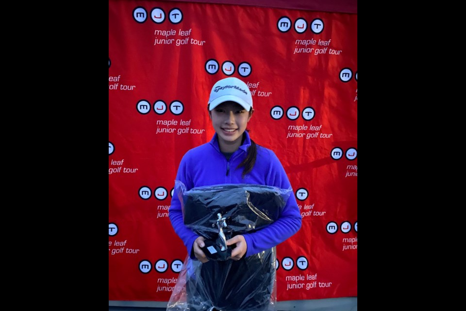 Tina Jiang won the girls 15-19 title at the MJT event at Golden Eagle in Pitt Meadows