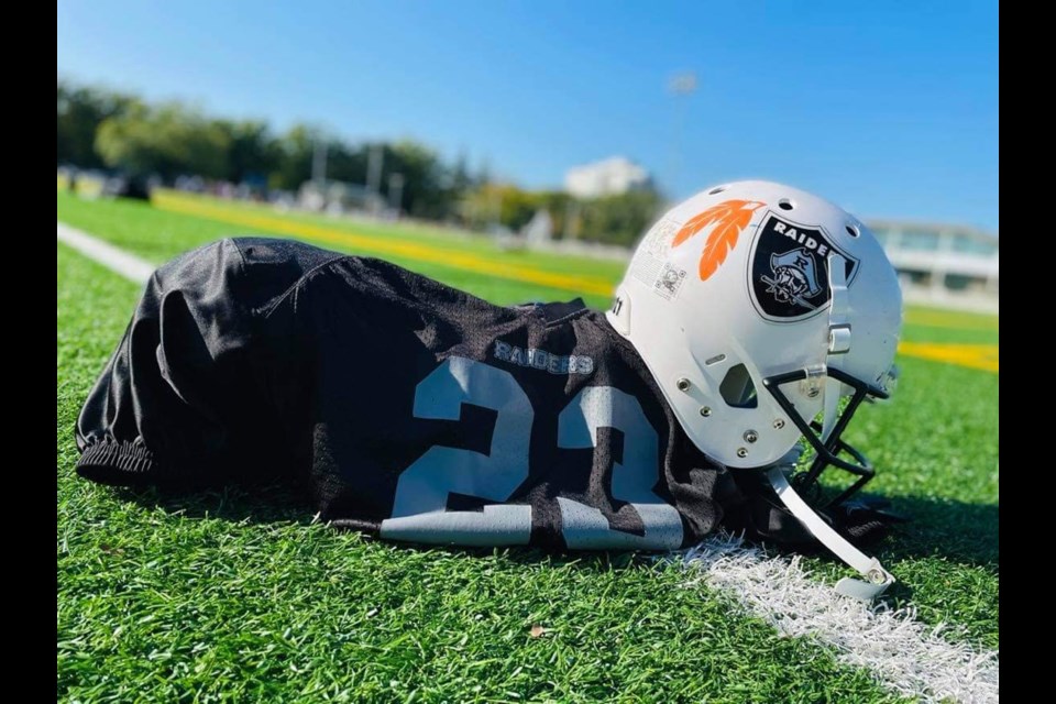 Richmond Raiders marked National Day for Truth and Reconciliation by wearing orange ribbons, feathers and bows, which they will wear all season