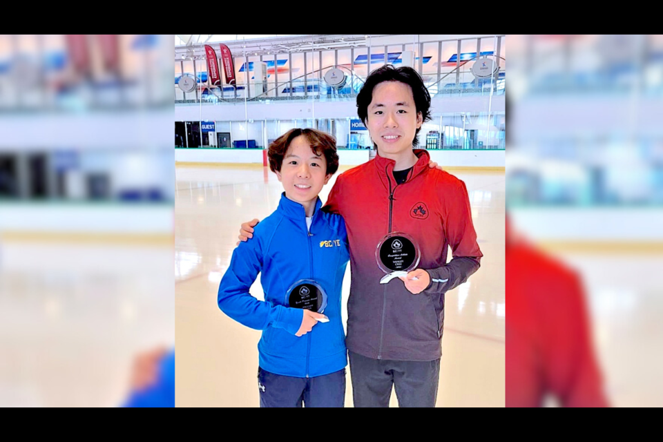 William Chan (left) and Wesley Chiu were honoured at the annual Skate Canada B.C. Section award ceremony.