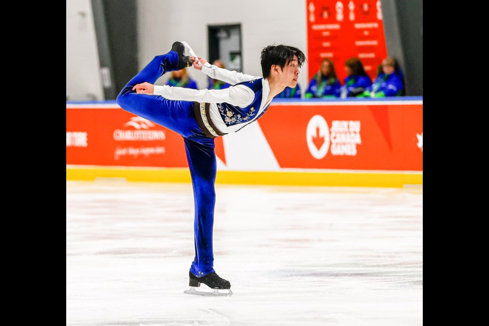 Richmond's Louie Fukuda-Wu at the 2023 Canada Winter Games.