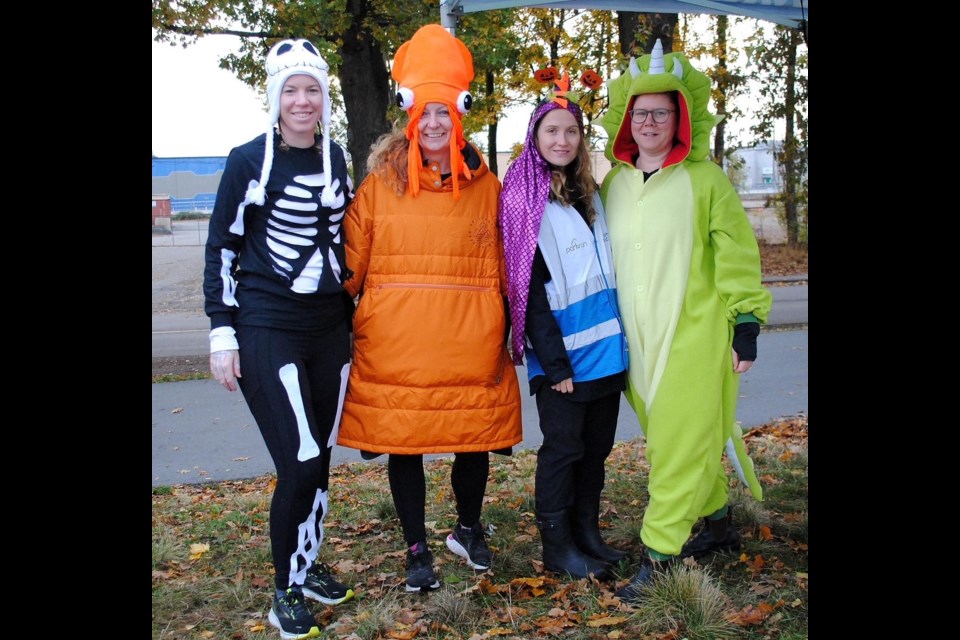 A total of 84 participants, many wearing costumes, turned out for the 6th birthday bash for the Richmond Olympic Park Run, a free, weekly 5K jaunt along the Middle Arm Trail