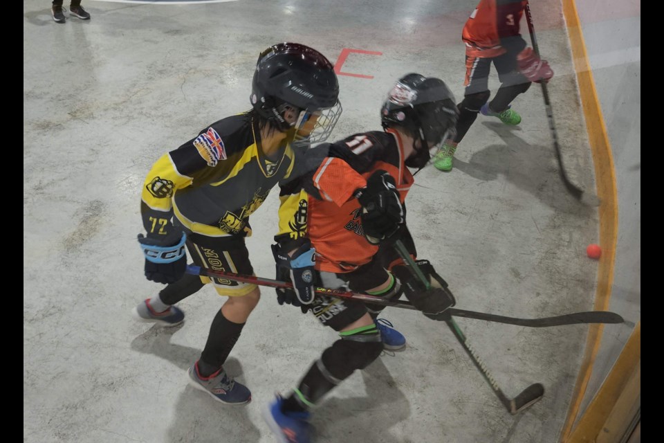 Richmond Thunder ball hockey team at the 2025 BC Minor Ball Hockey Provincials for the U13 division.