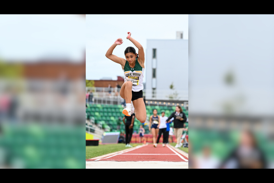 Kajaks' Sofia Varma-Vitug came third in women's triple jump at the Oregon Relays.