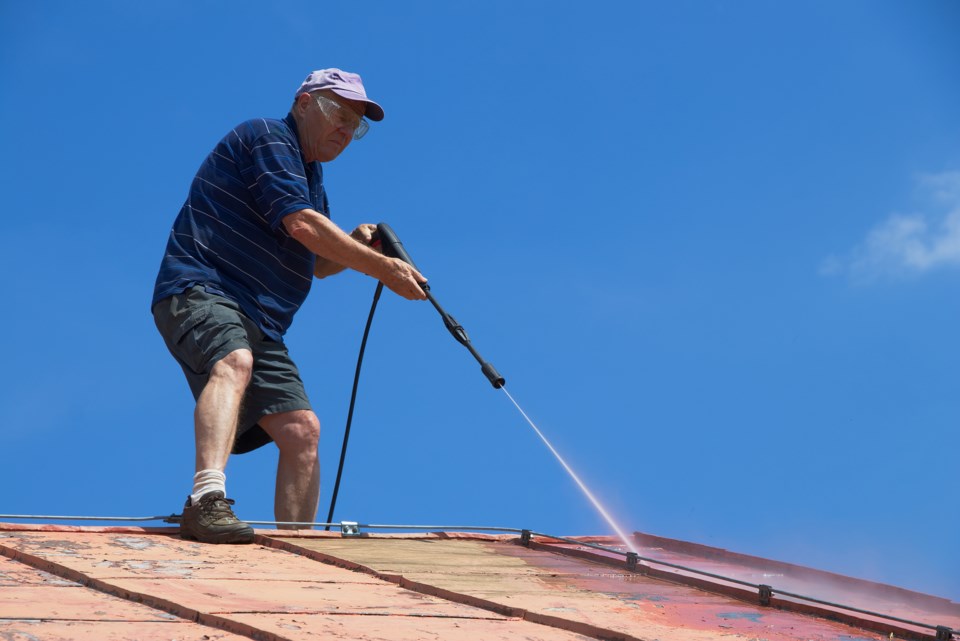 power-washing-on-roof