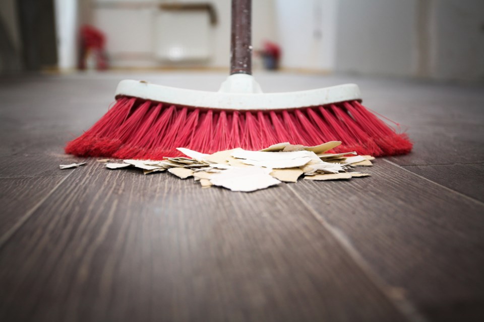 Sweeping the floor