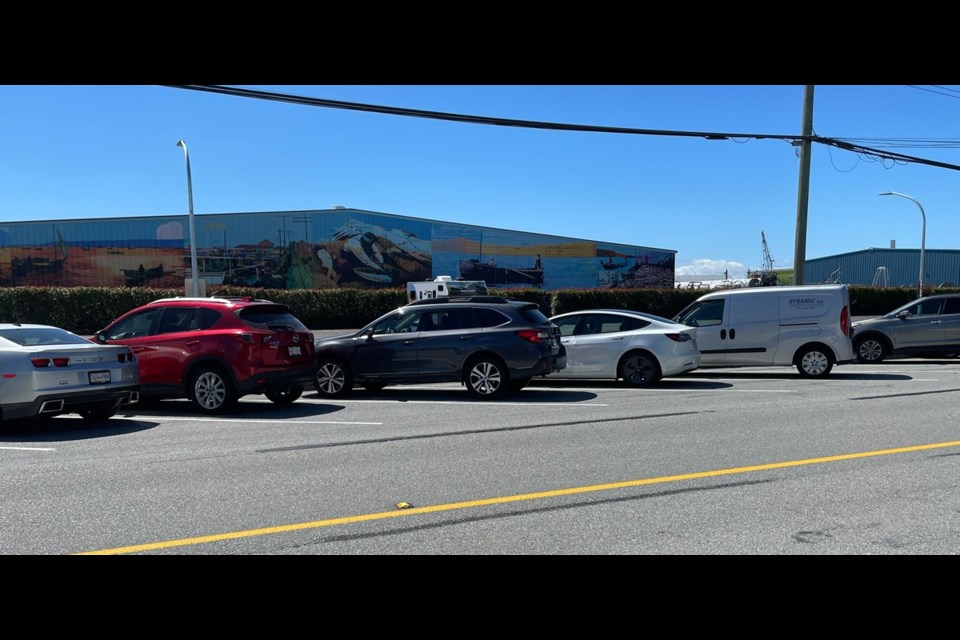 New angled parking stalls are now on Chatham Street in Steveston.