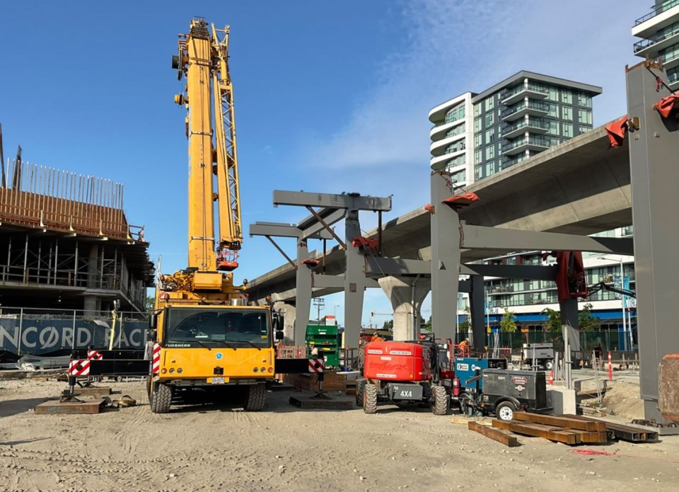 Capstan Station Canada Line construction