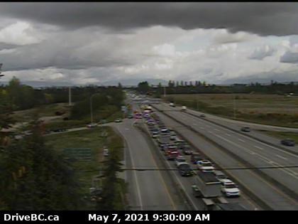 May 7 Massey Tunnel southbound traffic
