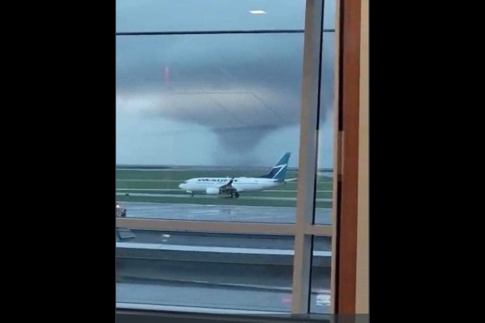 This tornado was spotted off the coast of YVR Saturday evening