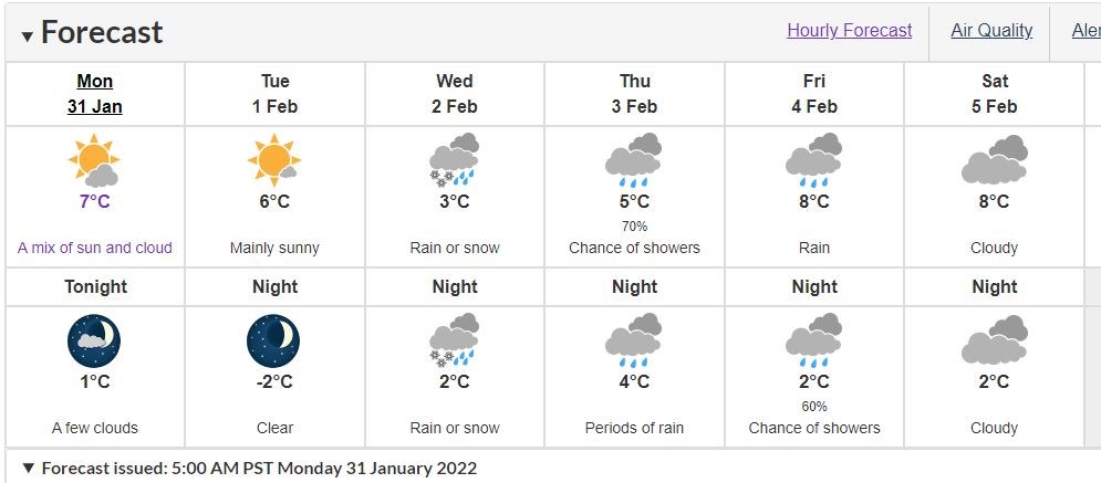 Snow in the weather forecast for Richmond - Richmond News