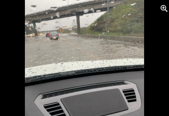 Highway 99 is now closed at Westminster Highway due to the flooding