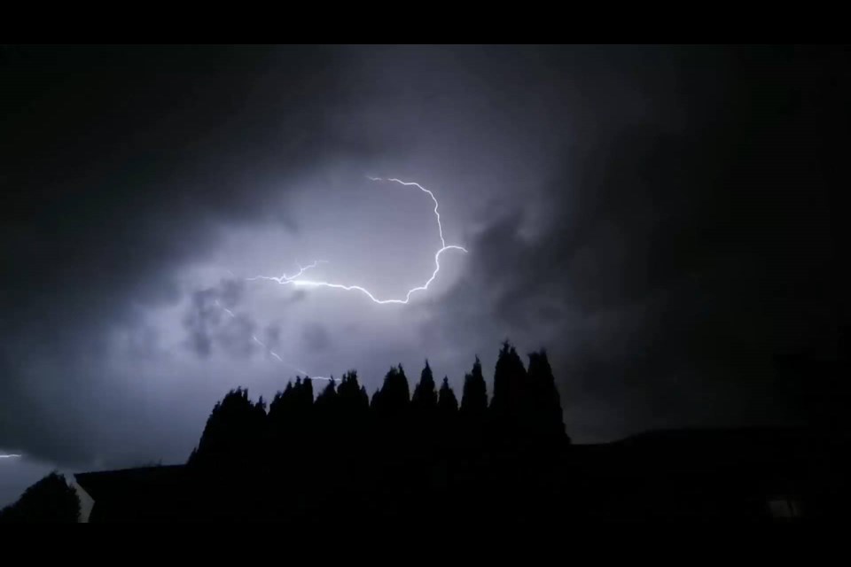 Richmondite Sean Uy captured this shot of lightning from his backyard.