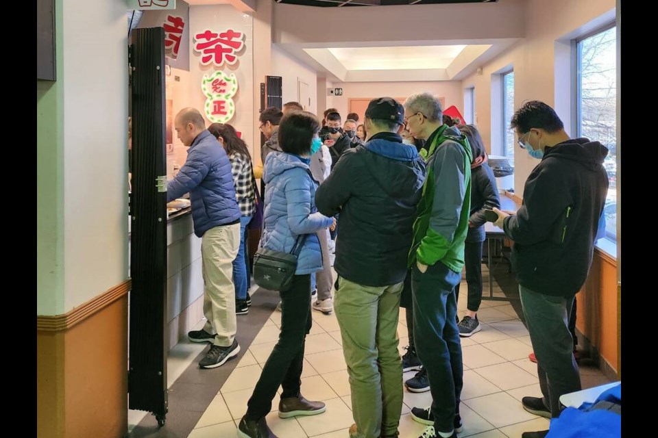 In President Plaza in Richmond, people line up for up to an hour to have some authentic Hong Kong breakfast. Daisy Xiong photo
