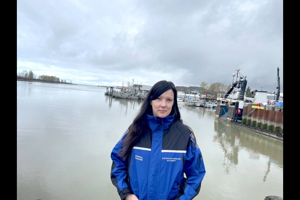 Jaime Gusto, general manager of the Steveston Harbour Authority, is sounding the alarm over silt buildup in the Steveston Channel, pictured here in the background.