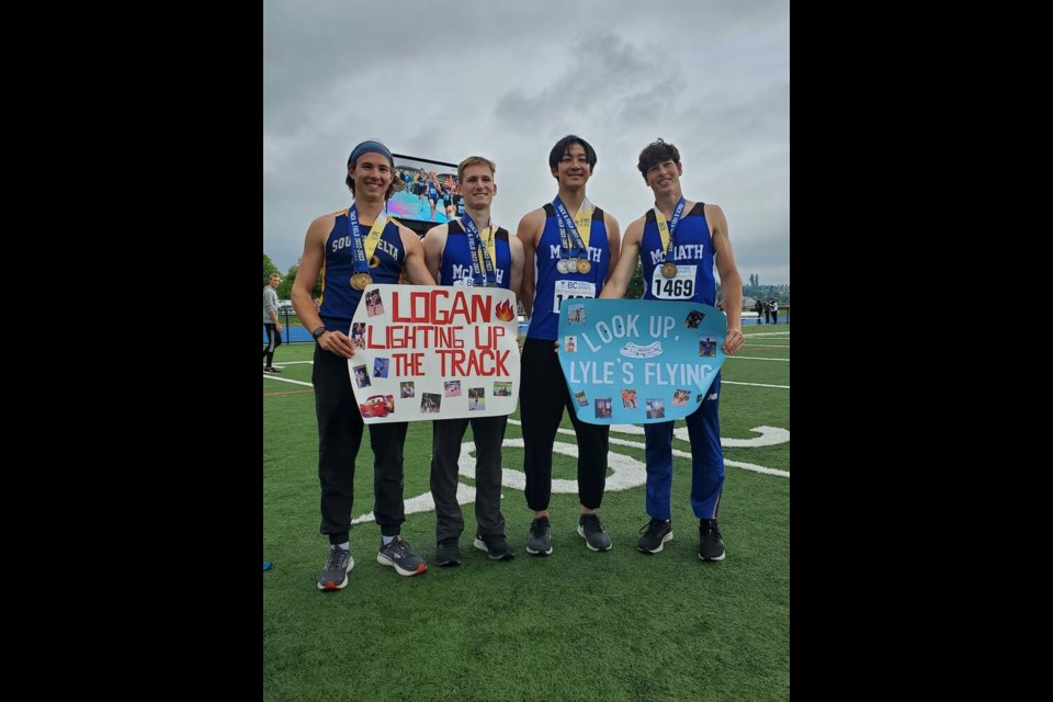 Kajaks athletes competed at the BC Hich School Championships earlier this month. Kajaks Track and Field Club photo 