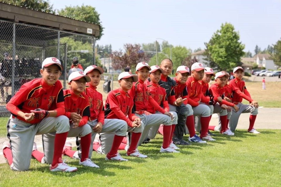 Fu-Yuan elementary baseball team at an Abbotsford game. Photo submitted 
