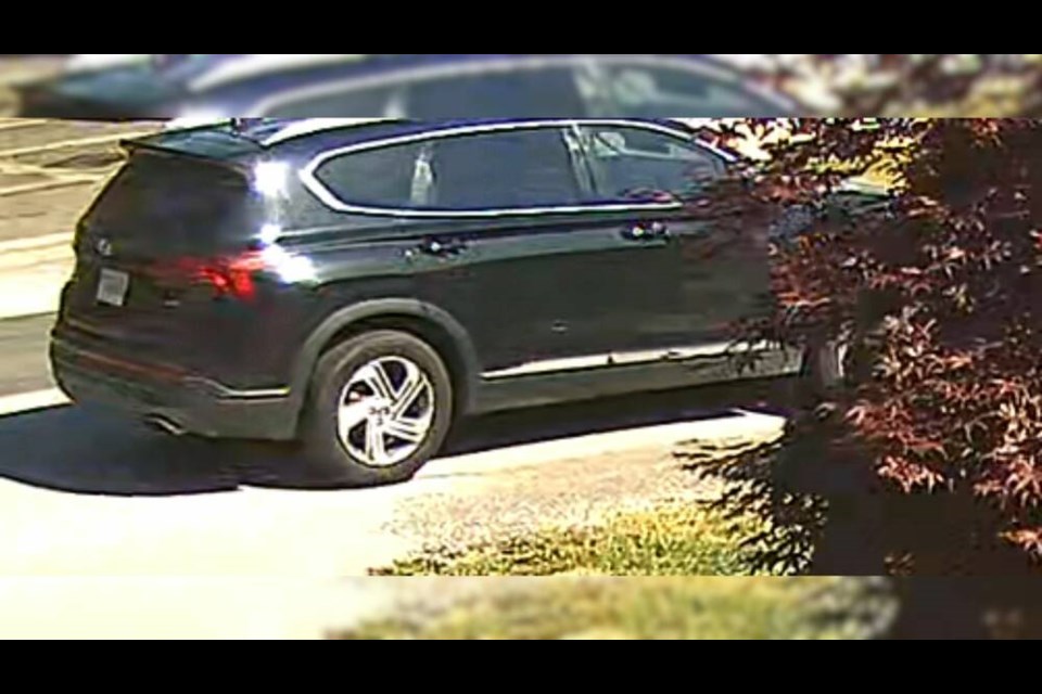 Suspects of the shooting were inside black 2021 Hyundai Santa Fe parked in the area. IHIT photo 