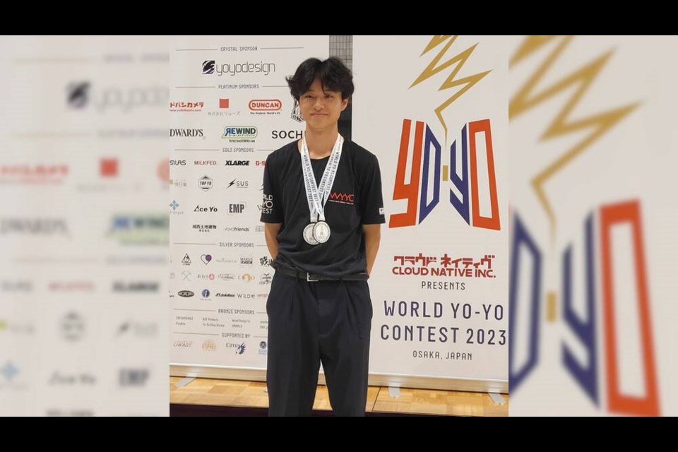 Terrance Wang was ranked top 10 in two divisions at the 2023 World Yo-yo Contest. Photo submitted 