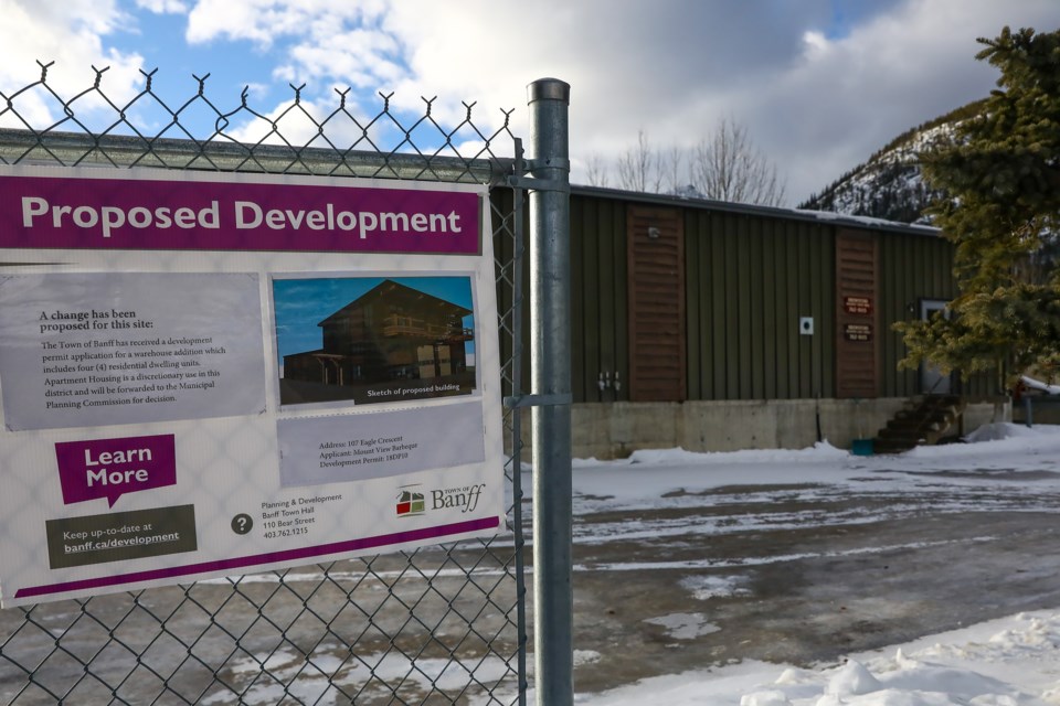 A proposed residential development in the Banff industrial area on Friday (Jan. 15). EVAN BUHLER RMO PHOTO