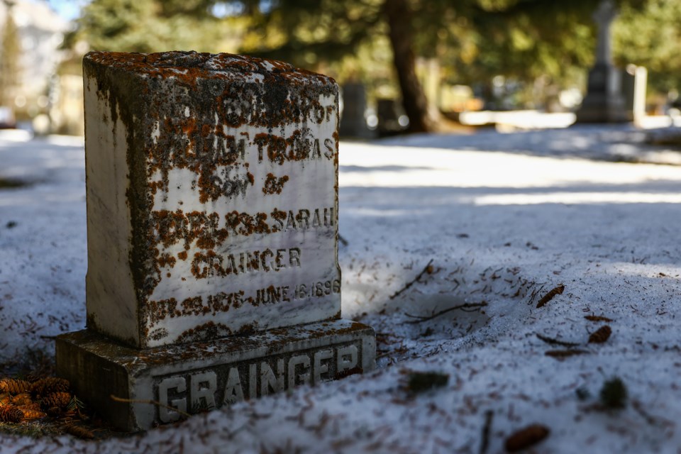 Headstones at the Old Banff Cemetery. EVAN BUHLER RMO PHOTO