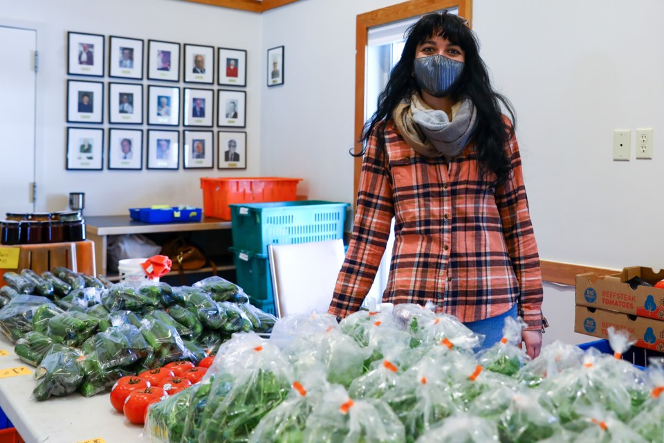 Aida Murias, organizer of the bow Valley Root Cellar on Wednesday (March 17). EVAN BUHLER RMO PHOTO