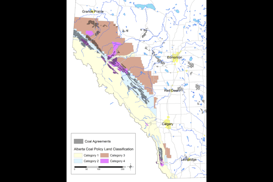 A look at the categories under the 1976 Lougheed Coal Policy.

Canadian Parks and Wilderness Society