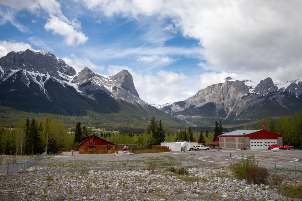 Canmore heliport on Friday (May 28). EVAN BUHLER RMO PHOTO