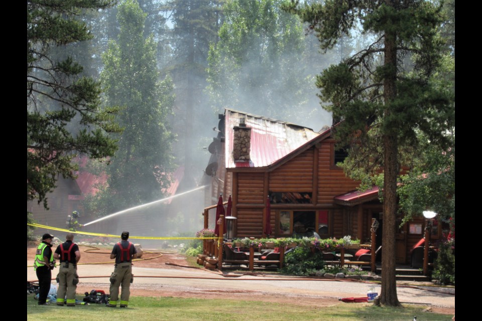 A fire that broke out at Baker Creek Mountain Resort during the early morning hours of Sunday (July 25) destroyed the Bistro restaurant building.

Bruce Scott/Special to the Outlook