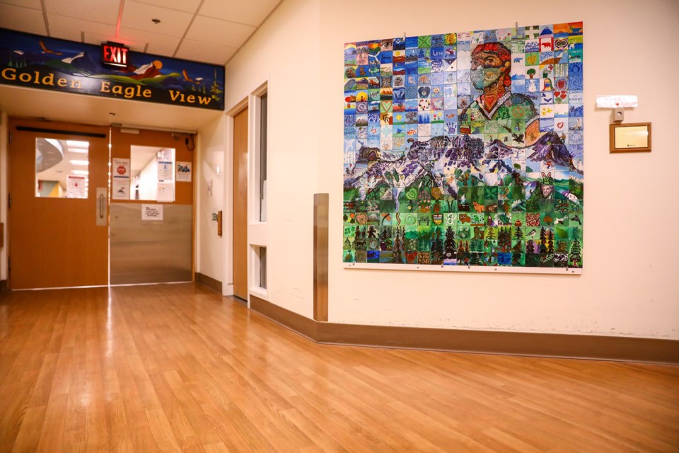 Collage mural at Canmore General Hospital on Thursday (July 29). EVAN BUHLER RMO PHOTO