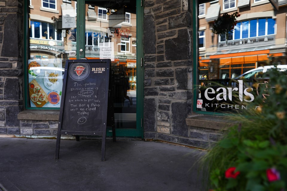Earl's Kitchen and Bar in Banff on Saturday (Aug. 28). EVAN BUHLER RMO PHOTO