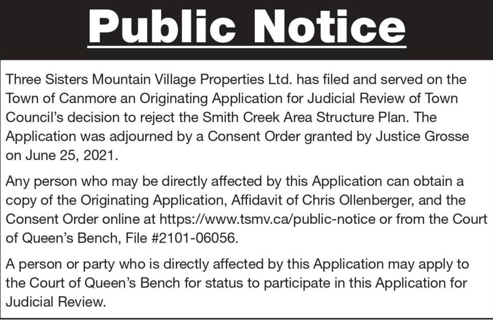 Public Notice – Three Sisters Mountain Village – Smith Creek Judicial Review