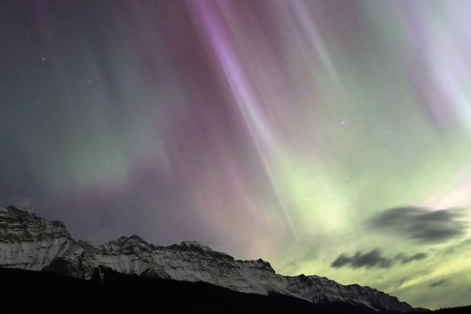 The aurora borealis – better known as the northern lights – were dancing over Lake Minnewanka early Thursday morning (Nov. 4). The impressive light show was reported across much of Alberta.

GREG COLGAN RMO PHOTO