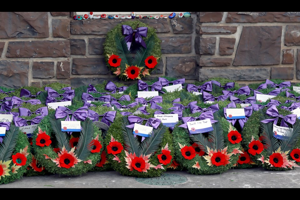 Wreaths were pre-laid at the Royal Canadian Legion No. 26  Col. Moore branch in Banff on Thursday (Nov. 11).

GREG COLGAN RMO PHOTO