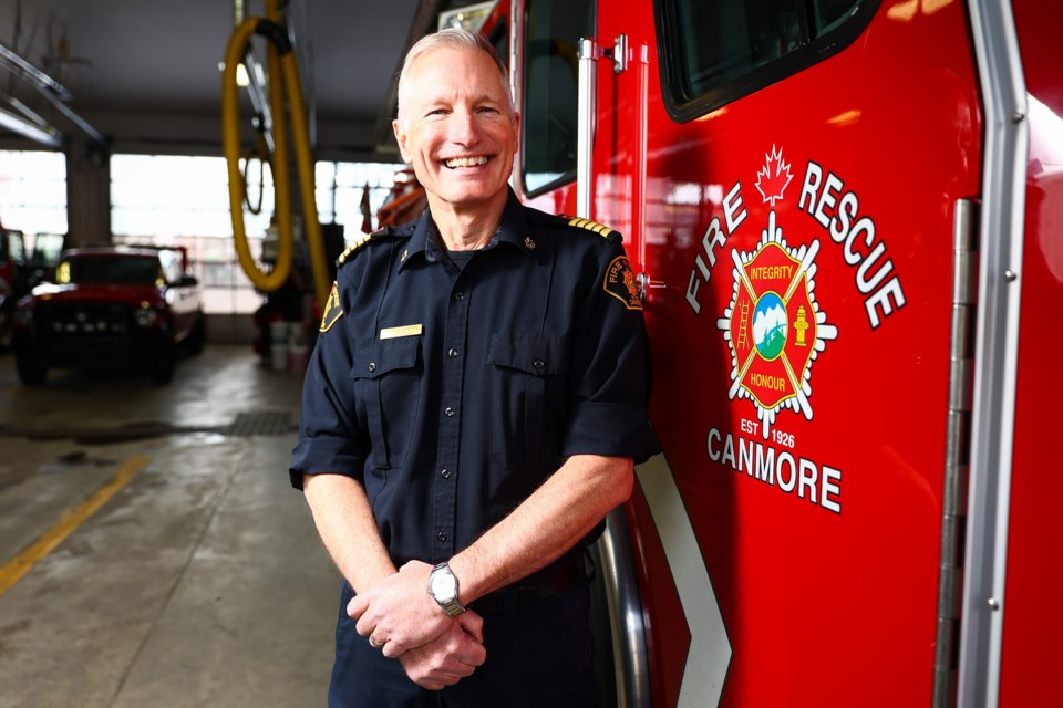 Canmore Fire-Rescue Chief Walter Gahler poses for a portrait at the Canmore fire hall on Thursday (Jan. 6). After a more than 35 year career as a fire fighter, Gahler officially retired on Jan. 7. EVAN BUHLER RMO PHOTO