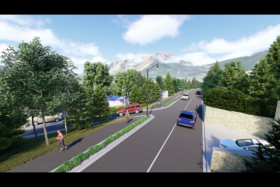An $8 million reconstruction of St.-Julien Road, which has been on the capital books since 2007, is going ahead this year. The renderings show the plan for the road after construction is completed.

PHOTO COURTESY OF THE TOWN OF BANFF