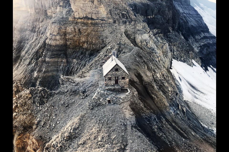 The Abbot Pass hut will be dismantled and removed due to the impacts of slope erosion and glacial recession from climate change.

PHOTO COURTESY OF PARKS CANADA