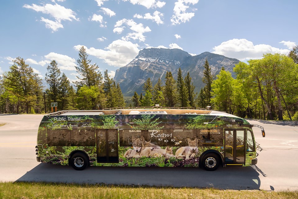 A $12.9 million five-year agreement between the Bow Valley Regional Transit Service Commission and Parks Canada will help purchase electric buses as part of the overall goal to reduce car use and road emissions.

PHOTO COURTESY OF ROAM TRANSIT