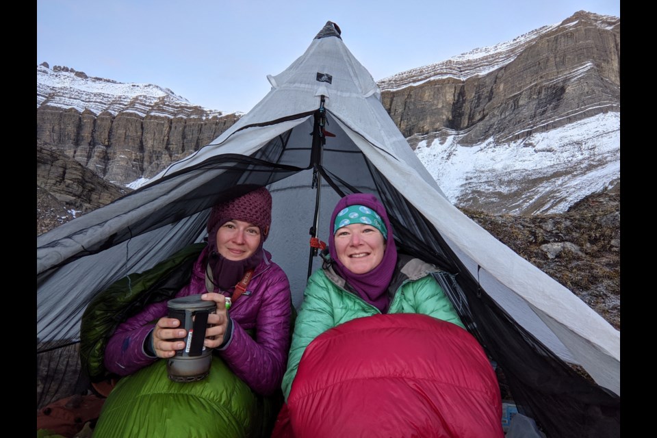 Bethany Hughes and Laureen Reed have covered over 27,000 kilometres on their journey from South to North America. In April, they will be preparing for the last leg in Banff. Photo courtesy of Her Odyssey.