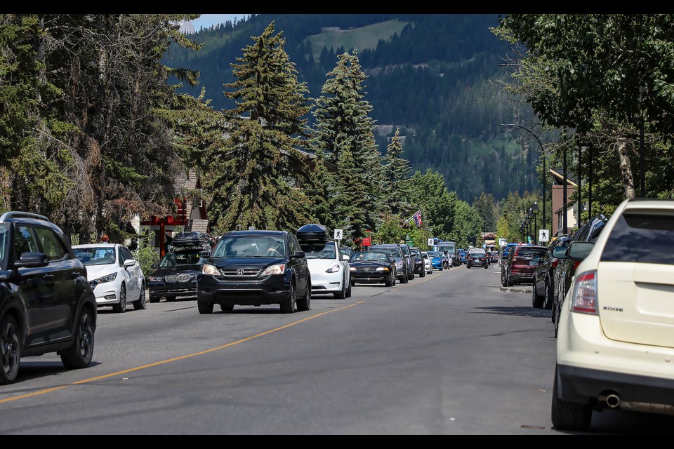 Traffic coming into Banff in 2022. RMO FILE PHOTO