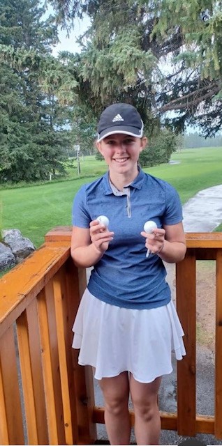 Local golfer Adele Sanford accomplished a rare feat on Sunday, two holes-in-one in the same round. SUBMITTED PHOTO