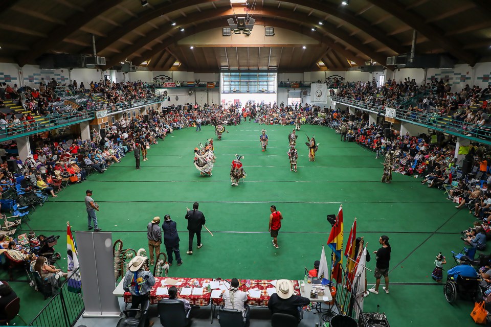 The Nakoda Classic Pow Wow Honouring Our Children was held  at Chief Goodstoney Rodeo Centre in Mînî Thnî (Morley) on Saturday (Sept. 3). JUNGMIN HAM RMO PHOTO