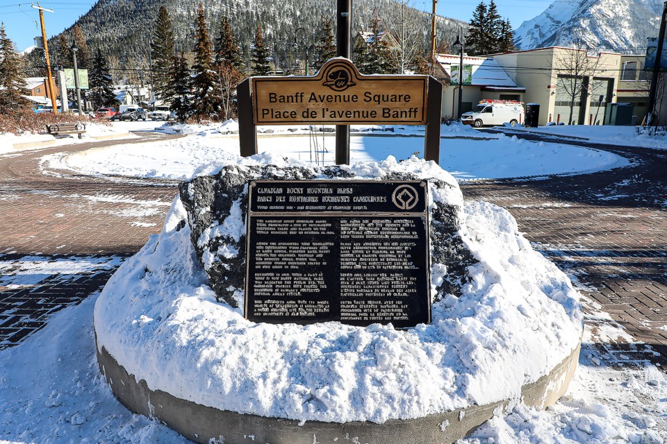 This plaque at Banff Avenue Square has recently been restored. JUNGMIN HAM RMO PHOTO