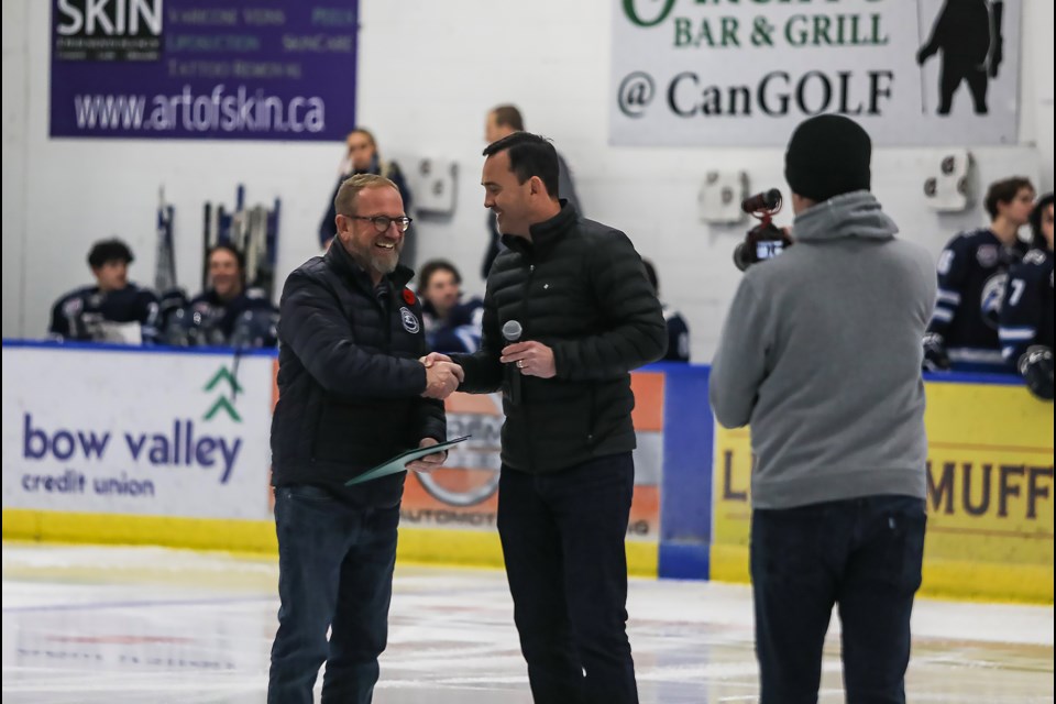 Canmore Eagles vs. Blackfalds Bulldogs at the Canmore Recreation Centre on Thursday (Nov.10). JUNGMIN HAM RMO PHOTO 