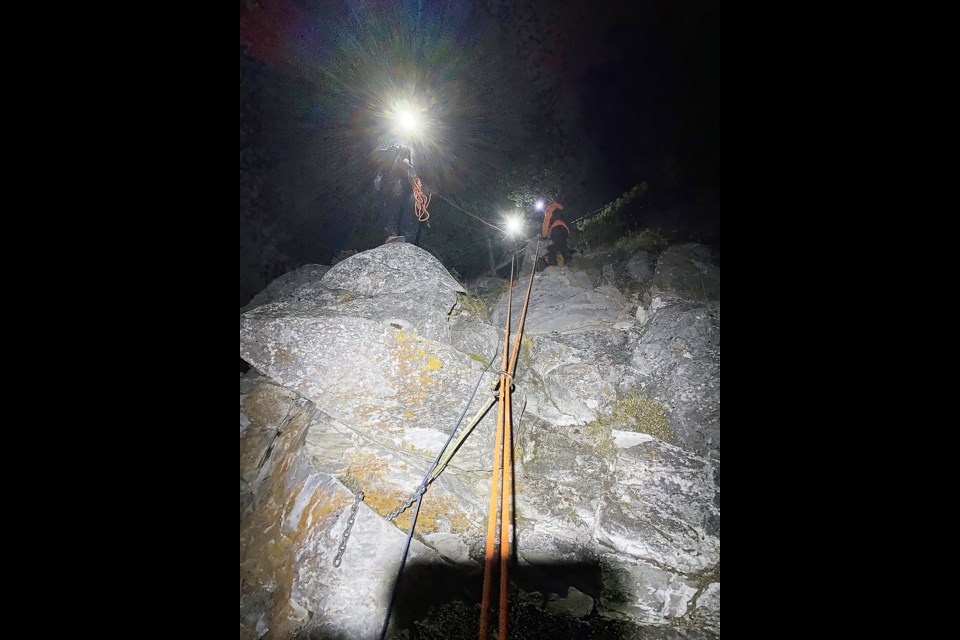 Parks Canada's visitor safety team and Banff EMS worked together in an early October rescue on the east face of Tunnel Mountain on a climbing route known as Tonka when a woman fell and broke her leg.

PHOTO COURTESY OF PARKS CANADA