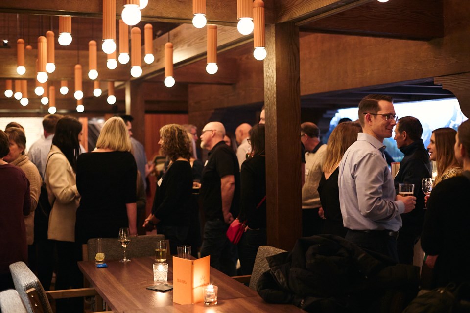 Attendees at the most recent Bevvies and Businesses event. 

Photo by Alexis McKeown