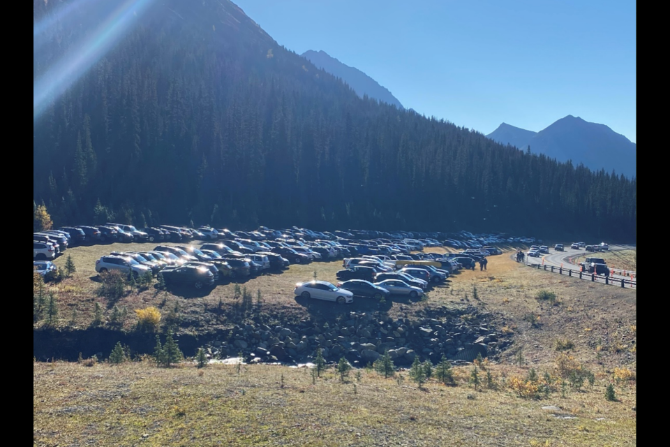 The Arethusa Cirque trailhead parking lot off Highway 40 in Kananaskis Country on Sept. 30, 2022. 

PHOTO COURTESY OF ALBERTA PARKS